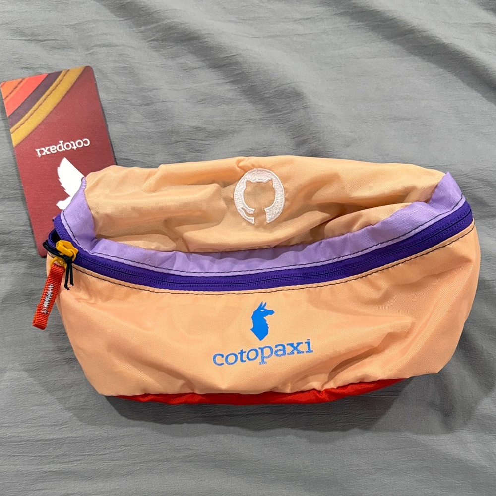 Cotopaxi Colorful Hip Pack with Purple and Red Accents